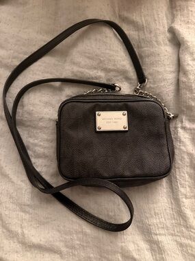 Michael Kors Black Logo Leather Crossbody